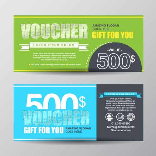 Gift voucher modern design template 03 Gift voucher modern design template 03