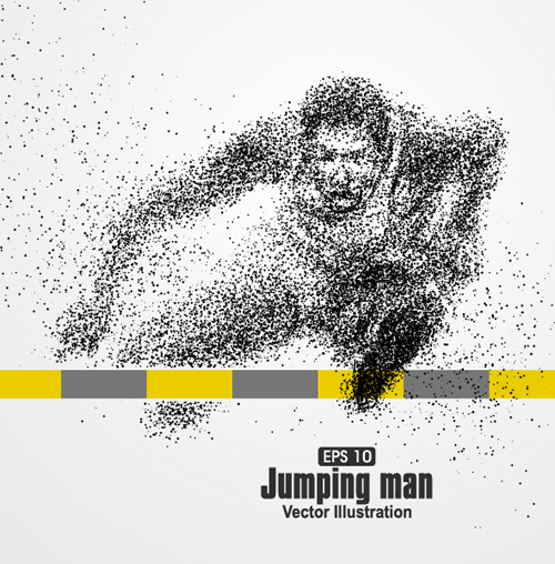 Particle composition athlete vector illustration 12 Particle composition athlete vector illustration 12