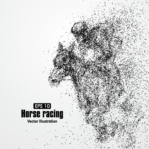 Particle composition athlete vector illustration 17 Particle composition athlete vector illustration 17