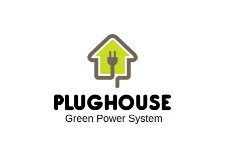 Plug with house logo vector Plug with house logo vector
