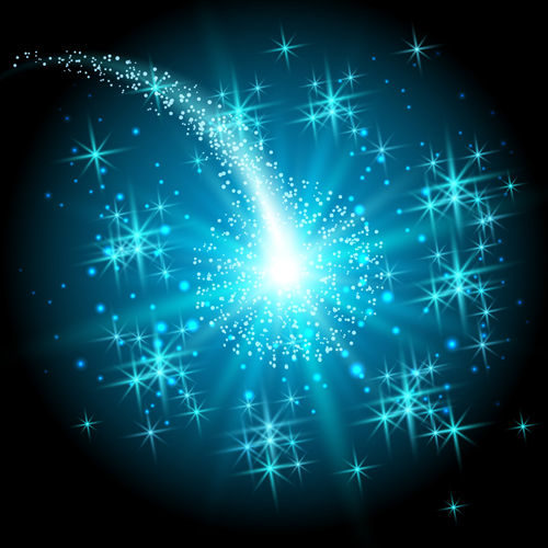 Shiny starlight art background vectors set 09