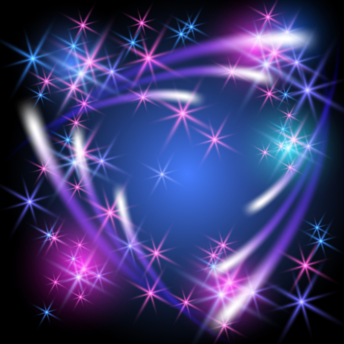 Shiny starlight art background vectors set 14