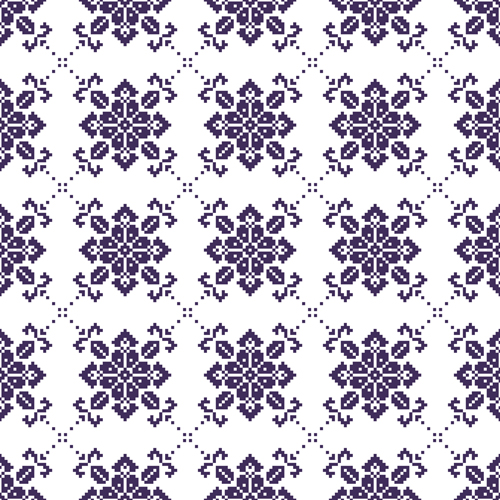 Simple christmas pattern seamless vectors 04