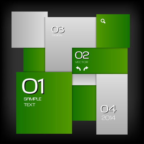 Squares moderin business template vector 01