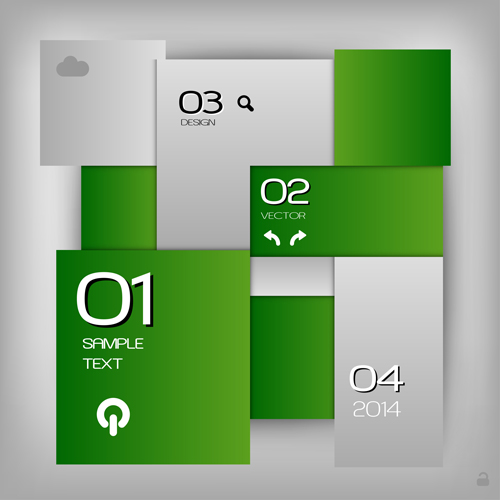 Squares moderin business template vector 02