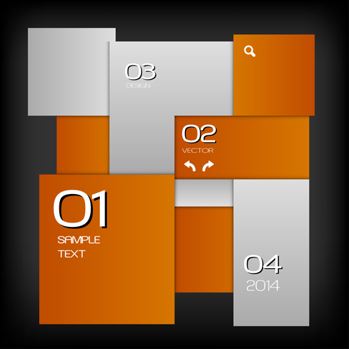 Squares moderin business template vector 03 Squares moderin business template vector 03