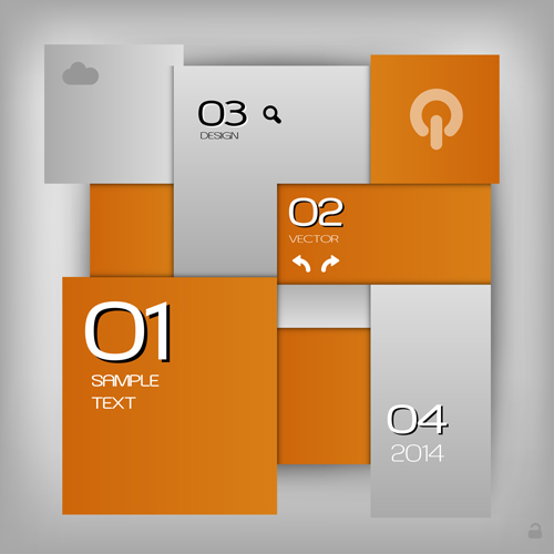 Squares moderin business template vector 04