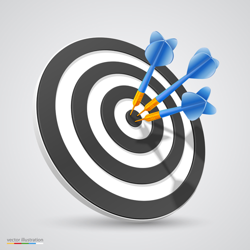 Target with darts vector illustration vector 05