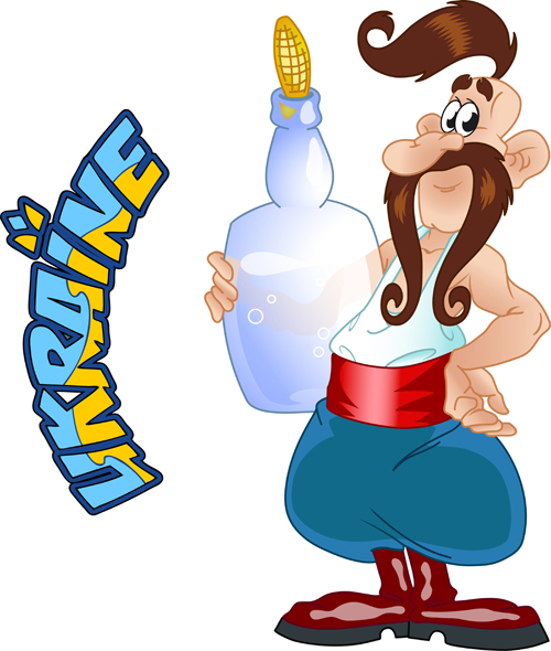 Ukraine cartoon characters vector set 03 Ukraine cartoon characters vector set 03