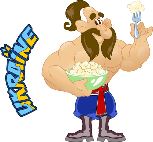 Ukraine cartoon characters vector set 04 Ukraine cartoon characters vector set 04