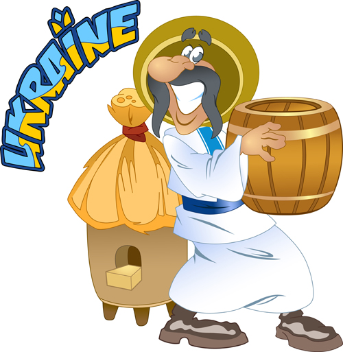 Ukraine cartoon characters vector set 05 Ukraine cartoon characters vector set 05