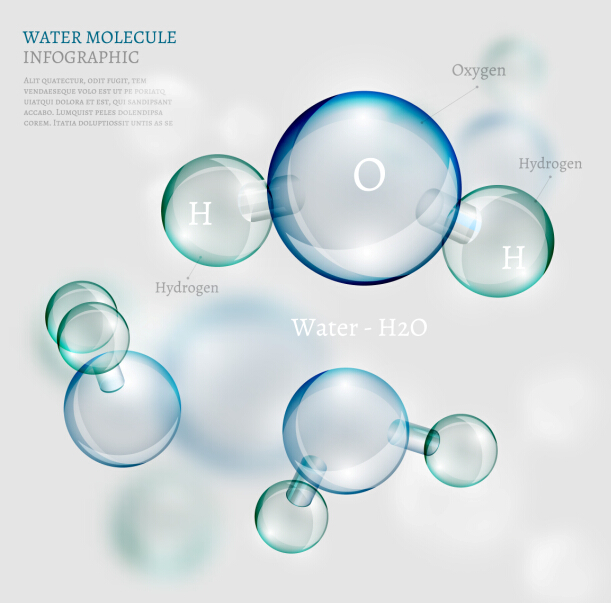 Water molecule infographics creative vectors set 13 Water molecule infographics creative vectors set 13