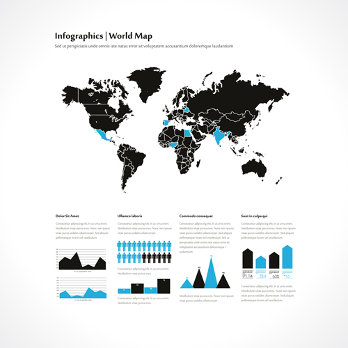 World map with infographics creative vector 02 World map with infographics creative vector 02