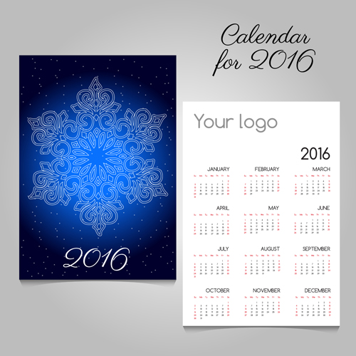 2016 calendars with christmas cards vector set 02 2016 calendars with christmas cards vector set 02