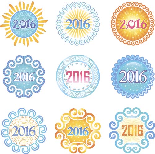 2016 holiday badge vector set 2016 holiday badge vector set