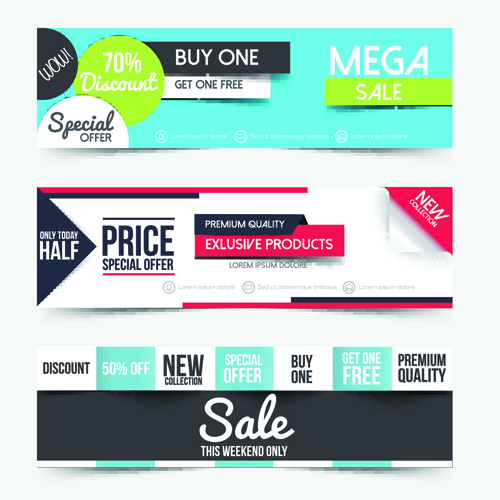 Big sale business web banners vectors 05 Big sale business web banners vectors 05