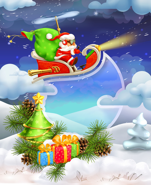 Christmas elements with snow vectors 02 Christmas elements with snow vectors 02