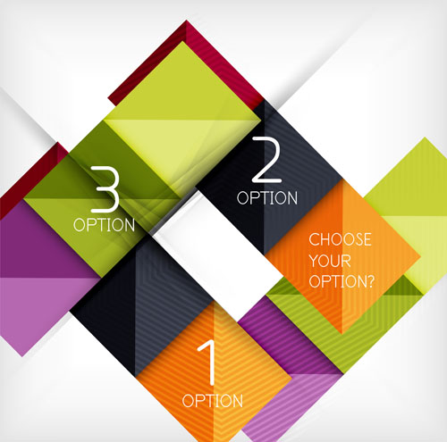 Geometric with numbered business template vector 01