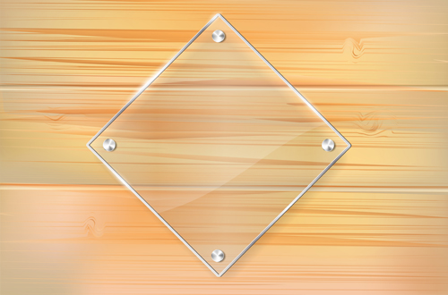Glass frame with wood textures background vector 01 Glass frame with wood textures background vector 01