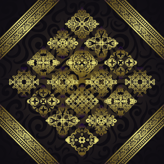 luxurious Golden vintage patterns background 05 luxurious Golden vintage patterns background 05