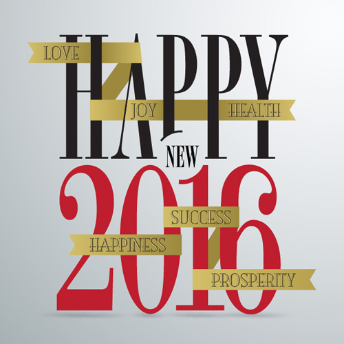 Happy 2016 new year vector