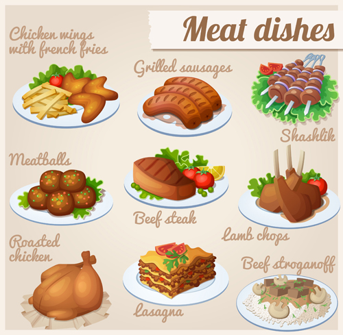 Huge collection of various food icons vector 04