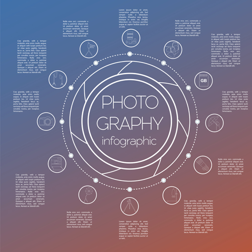 photography modern material infographics 