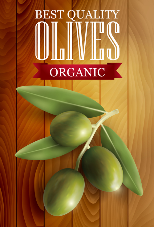 wooden organic olives background 