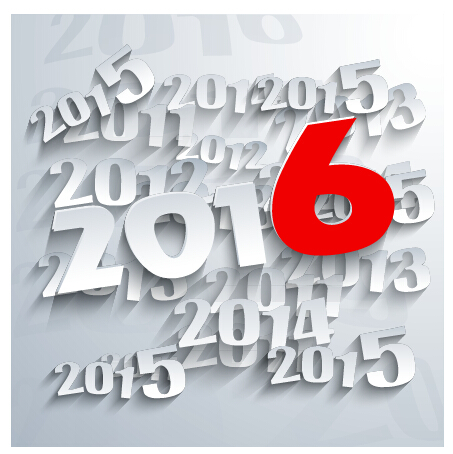 Paper cut 2016 vector material Paper cut 2016 vector material