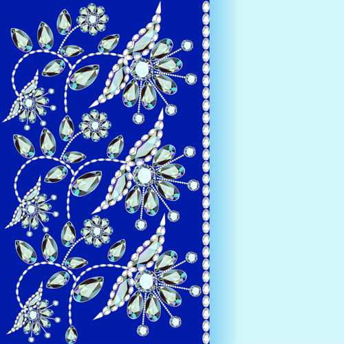 stones floral background floral diamonds background vector background 