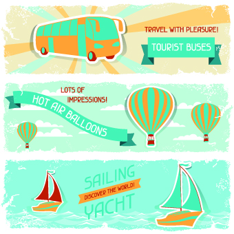 Transport banners vector 02 Transport banners vector 02