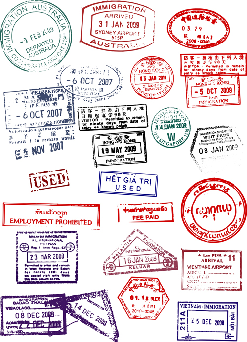 Different passports template vector 02 Different passports template vector 02
