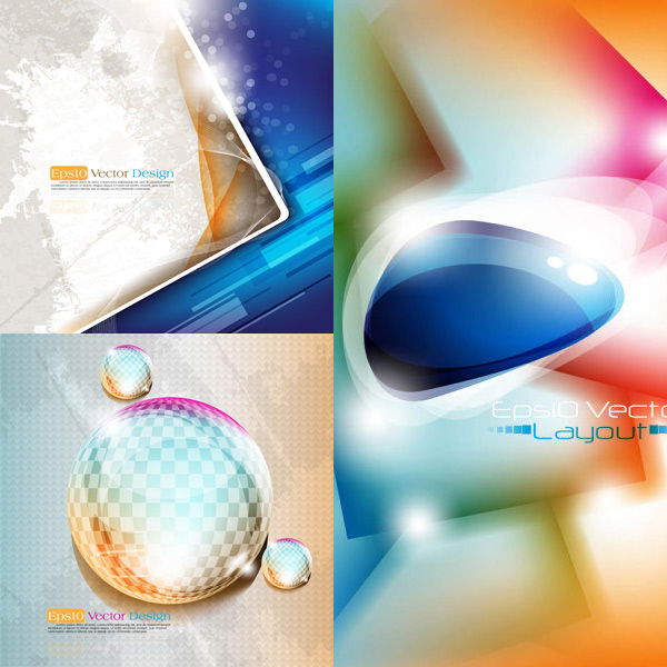 Elements of halo background vector
