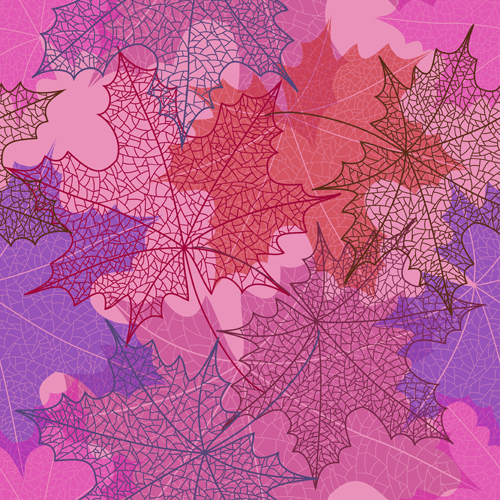 Beautiful autumn leaves vector seamless pattern 05 Beautiful autumn leaves vector seamless pattern 05