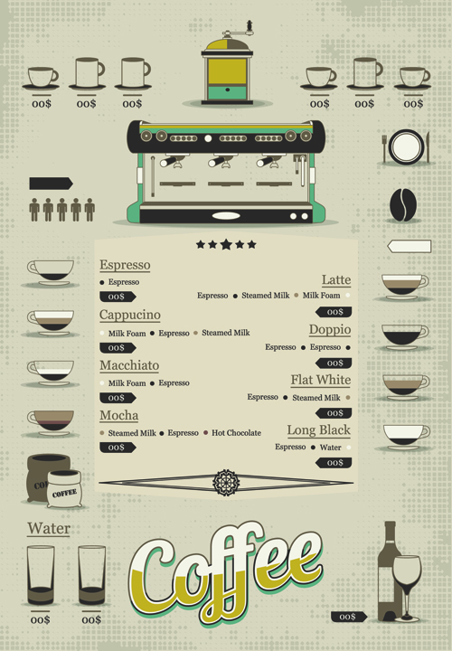 Creative drinks elements infographics vector 02 Creative drinks elements infographics vector 02
