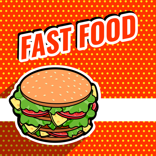 Fast food poster template vector material 02 Fast food poster template vector material 02