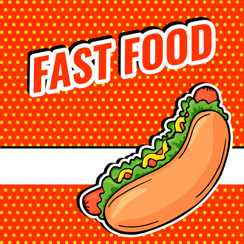 Fast food poster template vector material 04 Fast food poster template vector material 04