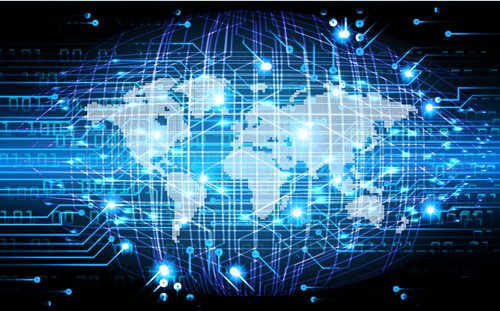 Futuristic digital world concept template vectors 11