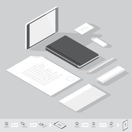 Isometric branding infographics template vector 15 Isometric branding infographics template vector 15