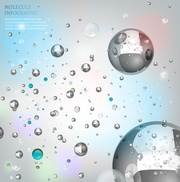 Molecule elements infographics vectors 06 Molecule elements infographics vectors 06