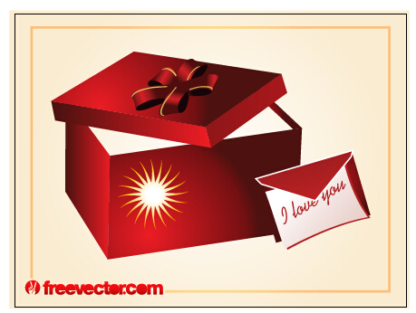 Red gift box vector Red gift box vector