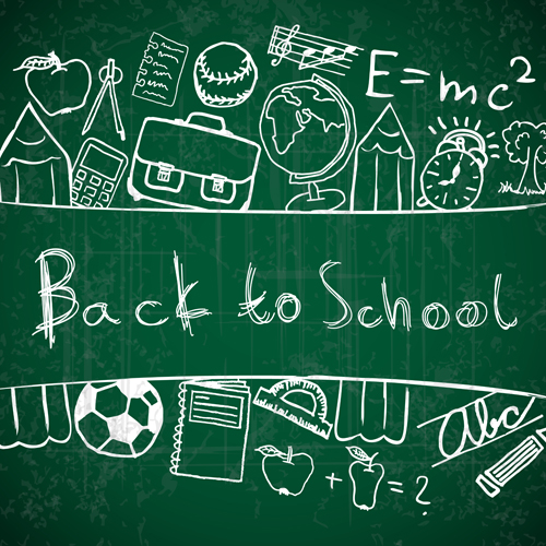 School chalk hand drawing elements vectors material 03 School chalk hand drawing elements vectors material 03