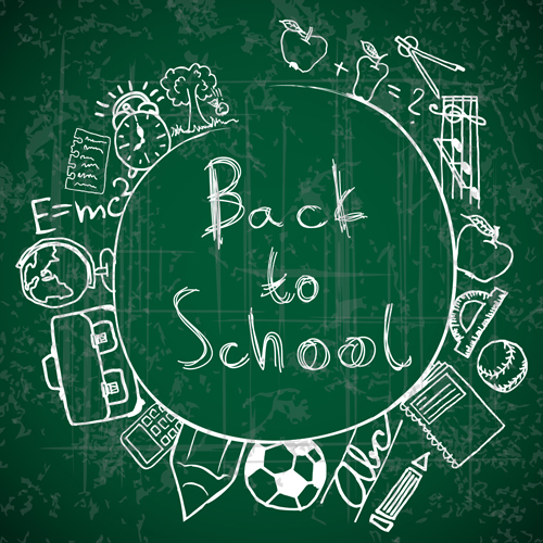 School chalk hand drawing elements vectors material 04 School chalk hand drawing elements vectors material 04