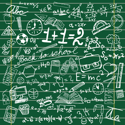 School chalk hand drawing elements vectors material 05 School chalk hand drawing elements vectors material 05
