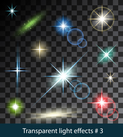 Transparent light effects vector illustration 03 Transparent light effects vector illustration 03