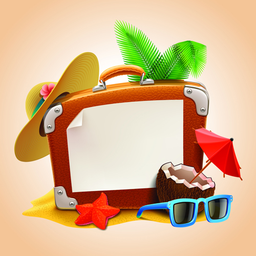 Vacation design vector backgrounds 01 Vacation design vector backgrounds 01