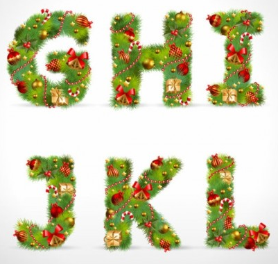 christmas ornaments letters shiny vector christmas ornaments letters shiny vector