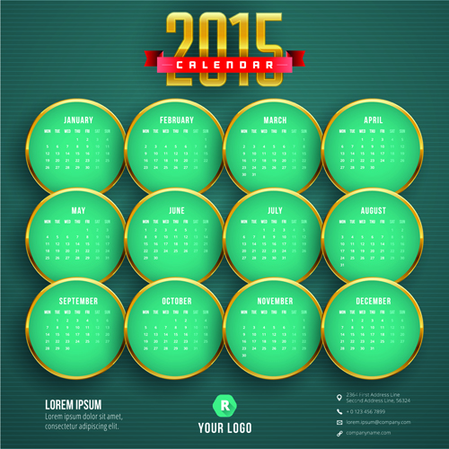 creative calendar business 2015 
