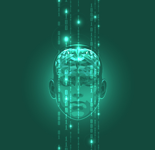 Brain geometric shapes vector illustration 14 Brain geometric shapes vector illustration 14