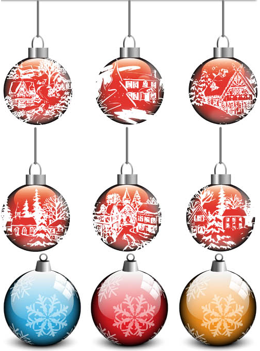 Shiny Christmas Balls vectors Shiny Christmas Balls vectors